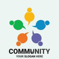 Community, network and social icon vector