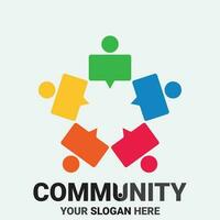 Community, network and social icon vector