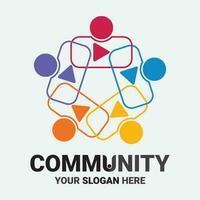 Community, network and social icon vector