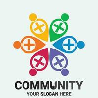 Community, network and social icon vector