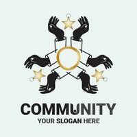 Community, network and social icon vector