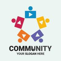 Community, network and social icon vector