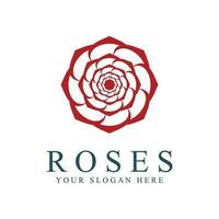 Rosa logo ilustración. vector