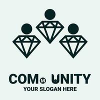 Community, network and social icon vector