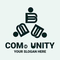 Community, network and social icon vector