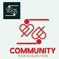 Community, network and social icon vector