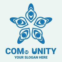 Community, network and social icon vector