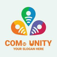 Community, network and social icon vector