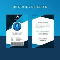 Free vector business id card template with minimalist elements