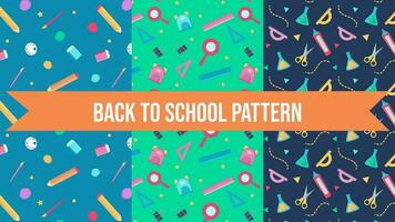 Back To School Pattern Fit For Wrapping Papper vector