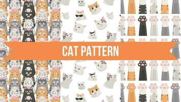 Cat Pattern Fit for wrapping paper vector