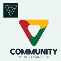 Community, network and social icon vector