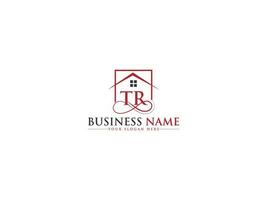 Modern Luxury Tr House Logo, Unique Real Estate TR Logo Icon Vector Stock