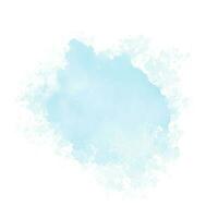 Abstract pattern with blue watercolor cloud. Cyan watercolour water brash splash texture vector