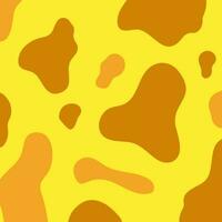 Animal background, wildlife, giraffe spots. The giraffe background is yellow orange in cartoon style. vector