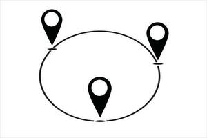 Location, pin, pointer icon map gps pointer mark vector