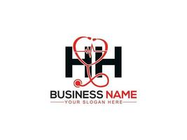 Typography Pharmacist Hh Logo Symbol, Creative HH Doctors Logo Icon Design vector