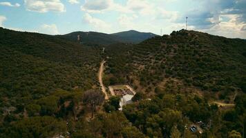 Dirt road by the mountains of Madrid Spain video