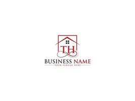 Modern Luxury Th House Logo, Unique Real Estate TH Logo Icon Vector Stock