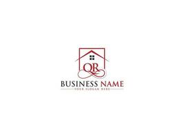 Luxury House Qr Logo Letter, Creative Building QR Real Estate Logo Vector