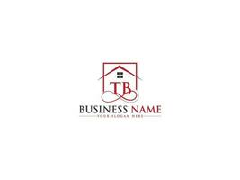 Modern Luxury Tb House Logo, Unique Real Estate TB Logo Icon Vector Stock