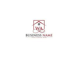 Luxury House Wa Logo Icon, Real Estate WA Building Logo Vector