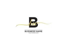 Initial Luxury BBW Signature Letter Logo vector