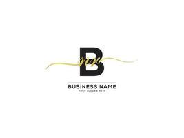 Initial Logos BNR Signature Three Letter Design For Shop vector