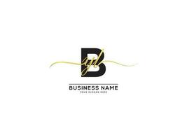Minimal Signature BYL Logo Letter Design For Business vector