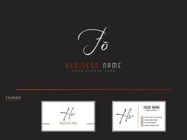 Monogram Fo Signature Logo Icon, Initials Luxury FO Logo Letter Design vector