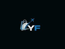 logotipo global yf logo icono vector, resumen aire yf logo para viaje agencia vector
