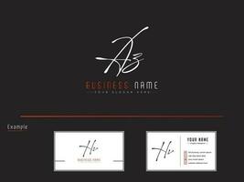 Luxury Az Logo Icon, Initial Signature Letter AZ Logo With Business Card vector