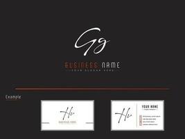 Handwriting Gg g g Signature Luxury Letter Logo Icon vector