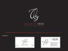 Luxury Qg Signature Logo, Mininamlist Signature QG Logo Letter Vector