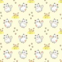 Cat seamless pattern. Animal seamless pattern. vector