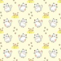 Cat seamless pattern. Animal seamless pattern. vector