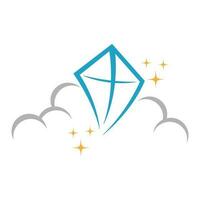 Kite logo icon design vector