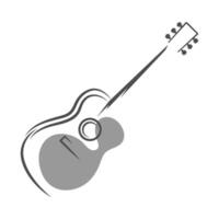 guitarra icono logo diseño vector