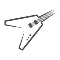 guitarra icono logo diseño vector