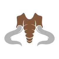 Mammoth logo icon design vector