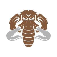 Mammoth logo icon design vector