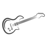 guitarra icono logo diseño vector