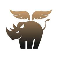 Rhino logo icon design vector