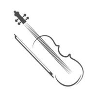 violín logo icono diseño vector