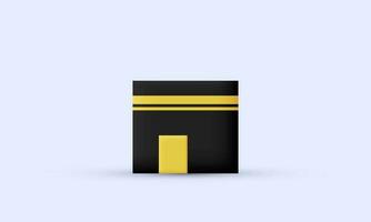 illustration creative 3d kabah icon concept symbols isolated on background vector