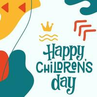 children's day composition vector design