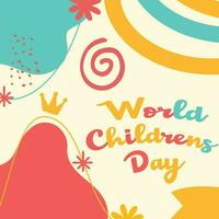 children's day composition vector design