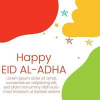 Set Social media post template of Eid al adha event. vector