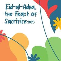 Eid al adha 2023 background design vector