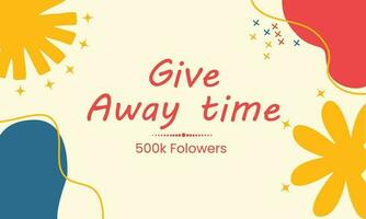 Giveaway banner. Post template. Social media poster. Vector design illustration.